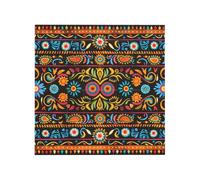 Mexican Folk Art Boho Printed Square Jigsaw Puzzle 16x16 CM, Puzzle Challenging Game for Adults Gifts, Family Fun Decorative Wall Decor