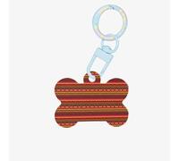 Mexican Folk Art Boho Printing Bone Shape Dog Tags Double Sided Personalized Pet Pendants for Dogs and Cats