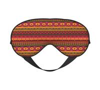 Mexican Folk Art Boho Printing Reversible Design Sleep Mask, Ideal for Camping, Meditation & Shifts, Snug Fit,No Light Leakage