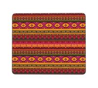 Mexican Folk Art Boho Thick Mouse Pad Desk Mat, Precise Stitch Lock Edge Non-Slip Design For Pc Console Work Study