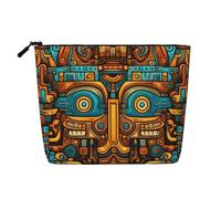Mexican Folk Art Boho Toiletry Bags for Women, Portable Travel Cosmetic Bag, Daily Organiser with Zipper
