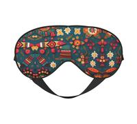 Mexican Folk Boho Double Side Eye Mask, Adjustable Strap Eye Mask, Eye Sleep Shade Cover, Blocks Light Eye mask