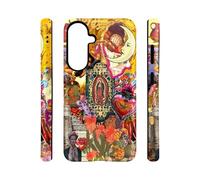 Mexican Folklore Art Collage Phone Case, Shockproof Protective La Virgen De Guadalupe Cover for Samsung Galaxy
