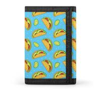 Mexican Food Funny Tacoes Trifold Wallets Slim Coin Purse Credit Card Holder Wallet Money Clip for Women Men