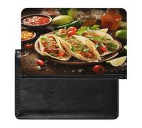 Mexican Food Passport Holder Passport Wallet Document Organizer Protector PU Leather Card Slot Travel Accessories