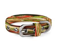 Mexican Food Pet Collar Oxford Adjustable Safety Dog Collars Cute Outdoor Training Pet Collars Easy Clean Floral Print Puppy Collar for City Pet Owners