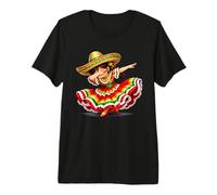 Mexican Girl Dabbing Poncho Funny Cinco de Mayo Premium T-Shirt
