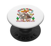Mexican Grandma Colorful Sombrero Chicken Costume Vacation PopSockets Adhesive PopGrip