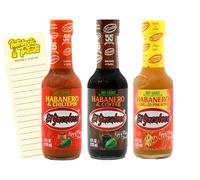 Mexican Habanero Sauce Bundle with El Yucateco Habanero & Grilled Pineapple Sauce 120ml, Habanero & Coffee Sauce 120ml, Habanero & Chiltepin Sauce 120ml and Intrinsic Treats Shopping List Card