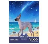 Mexican Hairless Dog 1000 Piece Jigsaw Puzzles Fun Challenging Modern Pet Dog Classic Educational Games Beautiful Decoration Suitable for Children & People Aged 14+ 70x50cm/1000pcs