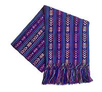 Mexican Handmade Colorful Rebozo Shawl - Blue -