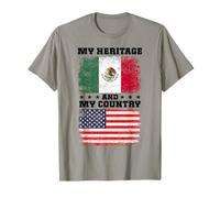 Mexican Heritage Uniform American Outfit US Mexico Flag T-Shirt