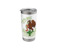 Mexican Hispanic Siesta Pride México Eagle Emblem Patriotic Stainless Steel Insulated Tumbler
