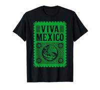 Mexican Hispanic Siesta Pride México Eagle Emblem Patriotic Value Graphic T-Shirt, Men, Black, L