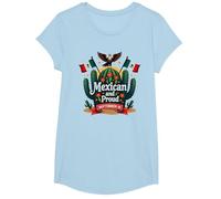 Mexican Independence Day Proud Patriotic September 16 T-Shirt, Girls, Baby Blue, Medium