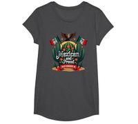 Mexican Independence Day Proud Patriotic September 16 T-Shirt, Girls, Dark Heather Grey, XS