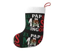Mexican Inspir Large Christmas Stocking 17.7", Xmas Gift Sock for Family, Hanging Stocking, Party Decor