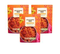 Mexican Inspired Rice, Pack of 3, 250g, Medium Chilli, Vegan, Ready to Eat Hot or Cold, 2 Min Microwave, Tex Mex Style