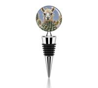 Mexican Llama Cactus Wine Stopper Zinc Alloy Beverage Bottle Stopper Reusable Leak Proof Wine Cork Cute Champagne Saver Decorative Bottle Sealer Plug Gift for Men Women