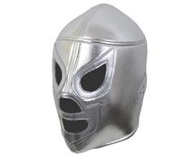 Mexican Lucha Libre Mask fits Both Adults & Youth. Choose Wrestler & Color. Authentic Design, Proudly Made in Mexico. (Silver)