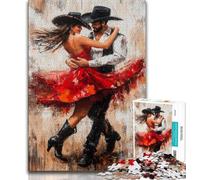 Mexican Man And Woman Puzzles for Adults Teens 1000 Pieces,Help The Brain Exercise Addictive Toys to Cultivate Patience Great Gift (38x26cm)