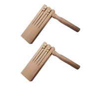 Mexican Matraka Toy Spinner Rattle Acoustic Board, 2 Pack | Sound Board Educational Toys for Kids Wooden Ratchet Maker Wooden Castanet Toys Children Percussion