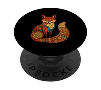 Mexican Mayan Aztec Fox Ancient Mesoamerican Mythology Art PopSockets Adhesive PopGrip