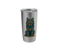 Mexican Mayan Aztec Wolf Ancient Mesoamerican Myth Art Stainless Steel Insulated Tumbler