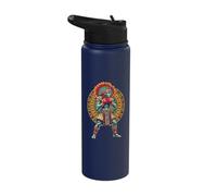 Mexican MMA Aztec Warrior Calendar Stainless Steel Insulated Water Bottle