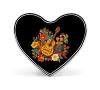 Mexican Music Elements Cinco De Mayo Heart Love Badge Lapel Pins Metal Brooch for Men Women Clothes Bags Hats