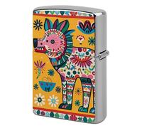 Mexican Otomi Animal Lighter Case Pouch Double-Sided Metal Lighter Sleeve Scratch & Drop Resistant Lighters Protector Fits Standard Kerosene Lighters Pocket Protective Cover for Camping Party