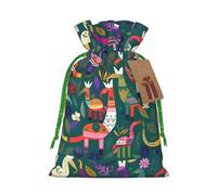 Mexican Otomi Animal print Christmas Bag - Premium Holiday packet, Festive Xmas Packaging with Joyful Designs