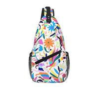 Mexican Otomi Animals Crossbody Sling Bag Crossbody Shoulder Chest Bag Shoulder Strap Waist Fanny Pack Men Women