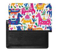 Mexican Otomi Animals Passport Holder ID Card Protector Case Holder Travel Pack Unisex-adult Waterproof Passport