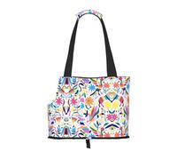 Mexican Otomi Animals Patterned pet shoulder bag 26 * 34cm lightweight breathable travel pet bag weekend pet travel set