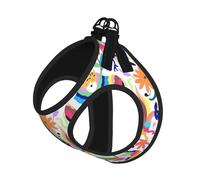 Mexican Otomi Animals Print Adjustable Harness Leash Set For Cats And Dogs, Soft Breathable Kitten Puppy Mesh Vest With Reflective Design, Escape-Proof Lead For Small Pets Walking Training