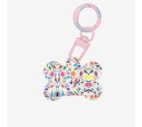 Mexican Otomi Animals Printing Acrylic Dog Bone Ornament,Dog Tags Personalized Pet Ornament, Key Chain Bone Shaped Id Tags