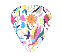 Mexican Otomi Animals Prints Guitar Plectrums 12 Pieces Set - Comfortable In The Hand With Smooth Edges Three Thicknesses To Match