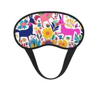 Mexican Otomi Animals Sleep Mask for Side Sleeper, Blackout Eye Mask for Women Men, Zero Pressure Sleeping Masks Soft Breathable Eye Cover Comfortable Blindfold Eyeshade for Night Sleep