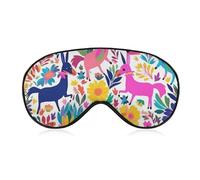 Mexican Otomi Animals Sleep Mask Soft Comfortable Eye Mask with Adjustable Strap Eye Cover Eye Shade for Men Women Work Travel