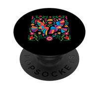 Mexican Otomi Floral Bird Flower Mexico Traditional Handmade PopSockets Adhesive PopGrip