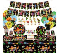 Mexican Party Decorations - Fiesta Party Supplies Including Plates, Cups, Napkins, Tablecloth HAPPY BIRTHDAY Banner Cake Topper Balloon for Baby Shower Decorations Favors, Cinco de Mayo
