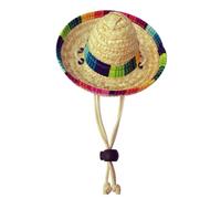 Mexican Pet Straw Hat - Handcrafted Mini Dog Hat For cnco De Mayo Party