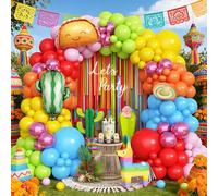 Mexican Pink Metallic Lime Green Balloons