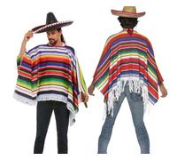 Smiffy's Men's Poncho, Western, Serious Fun, One Size, 21860 - poncho mens dress costume mexican smiffys fancy size one wild west