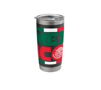 Mexican Pride Eagle Emblem Patriotic México Aztec Calendar Stainless Steel Insulated Tumbler