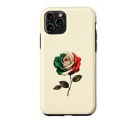 Mexican Rose Mexico Flag Pride Heritage Latina Flower Art Case for iPhone 11 Pro