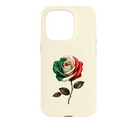 Mexican Rose Mexico Flag Pride Heritage Latina Flower Art Case for iPhone 15 Pro