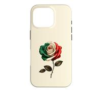 Mexican Rose Mexico Flag Pride Heritage Latina Flower Art Case for iPhone 16 Pro