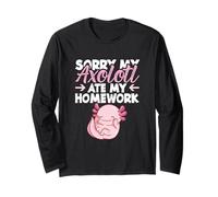 Mexican Salamander Sorry My Axolotl Ate My Homework Long Sleeve T-Shirt